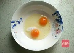 Illustration of how to make egg rice cake 2