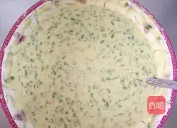 Illustration of how to make chive egg pancake 4