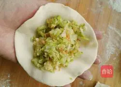 Illustration of how to make cabbage and shrimp cakes 12
