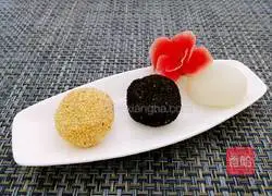 Illustration of how to make three-color glutinous rice balls 5