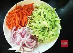 Illustration of how to make vegetarian noodles 2