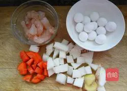 Illustration of how to make glutinous rice balls and vegetable soup 2