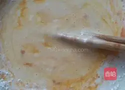 Illustration of how to make ham and egg pancakes 2