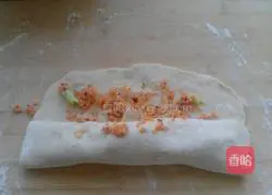 Illustration of how to make green onion and mutton oil cake 5