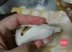 Illustration of how to make fennel and pork dumplings 8