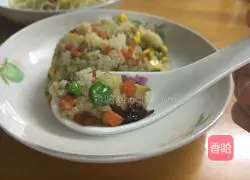 Illustration of how to make rainbow fried rice 9