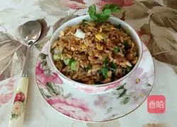 Illustration of how to make ginger and egg fried rice 6