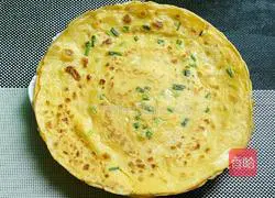 Illustration of how to make green onion egg pancake 10