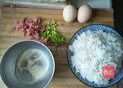 Illustration of how to make lard fried rice 2