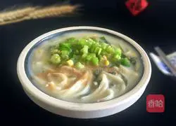 Illustration of making noodles with flour paste 18