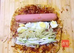 Illustration of how to make bacon flatbread 6