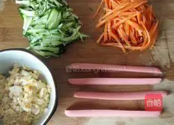 Illustration of how to make ham and egg pancakes 2