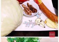 Illustration of how to make American BBQ Sausage and Fried Rice 1