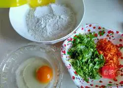 Illustration of how to make mixed vegetable pancakes 1