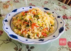 Three Color Fried Rice Recipe Illustration 9