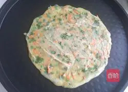 Illustration of how to make vegetable and egg pancakes 5