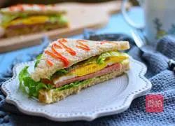 Illustration of how to make ham sandwich 14