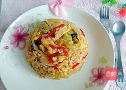 Illustration of Cabbage Laoganma Fried Rice 9
