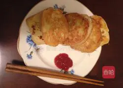 Illustration of how to make golden steamed bun slices 5