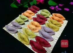 Illustration of how to make colorful dumplings 13