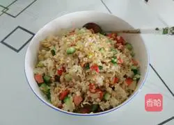 Illustration of how to make vegetable and egg fried rice 7
