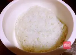 Illustration of how to make egg fried rice 1