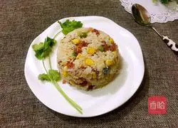 Illustration of how to make sausage fried rice 7