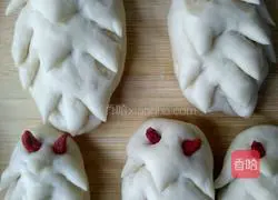 Illustration of how to make hedgehog steamed buns 3