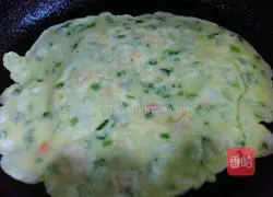 Illustration of how to make leek, ham and egg pancakes 7