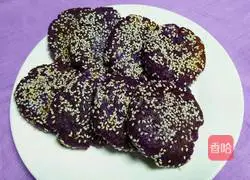 Illustration of making glutinous rice and purple sweet potato cakes 10
