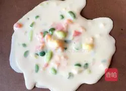 Three diced shrimp egg pancakes Illustration of how to do it 5