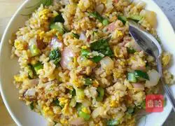 Illustration of how to make goose egg fried rice 8