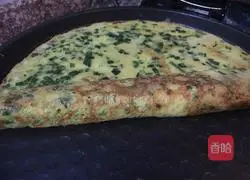 Illustration of how to make leek and egg pancakes (electric pancake mode) 9