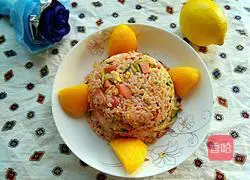 Illustration of how to make tomato sauce fried rice 7