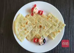 Illustration of making pancakes with dumpling wrappers 6