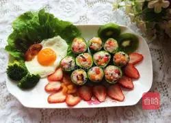 Illustration of how to make fruit fried rice weight loss meal 13