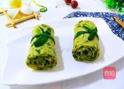 Illustration of how to make chive egg pancake 18