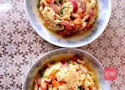 Illustration of how to make curry chicken fried rice 8