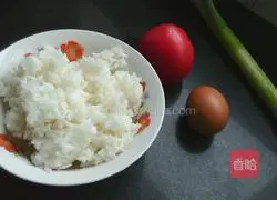 Illustration of how to make tomato and egg fried rice 2