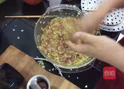 Cabbage and pork filling Illustration of how to make cakes 7