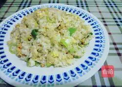 Illustration of how to make fried rice with vegetables and eggs in Laowu Private House 7