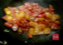 Illustration of how to make cherry tomatoes and egg noodles 6 
