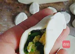 Illustration of how to make leek and egg dumplings (raw) 7