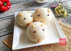 Illustration of how to make piggy steamed buns 11