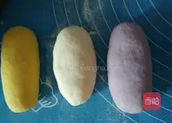 Milk pumpkin, milk purple sweet potato, Illustration of how to make milk wheat core powder and carrot and fresh meat buns 3