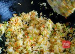 Illustration of how to make rainbow vegetable fried rice 3