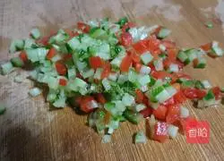 Illustration of how to make fried egg rice cake 2