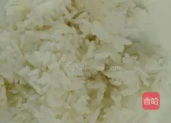 Illustration of how to make mushroom fried rice 1