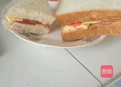 Illustration of how to make ham sandwich 6