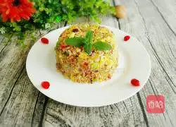 Illustration of how to make cabbage and bacon fried rice 13